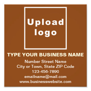 Business Brand on Brown Square Photo Print