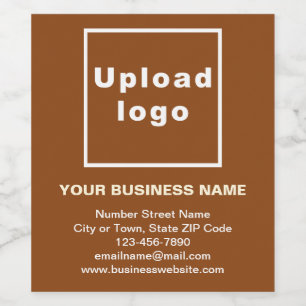 Business Brand on Brown Wine Bottle Label