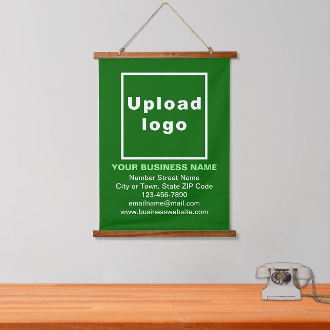 Business Brand on Green Hanging Tapestry (Creator Uploaded)