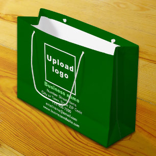 Business Brand on Green Large Size Gift Bag