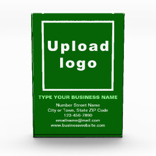 Business Brand on Green Portrait Rectangle Photo Block