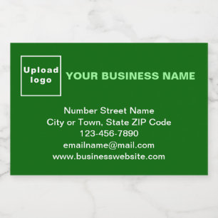 Business Brand on Green Rectangle Food Label