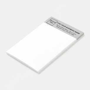 Business Brand on Grey Heading of Long Post-it Notes