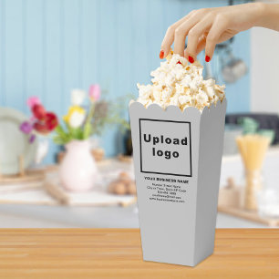 Business Brand on Grey Popcorn Box