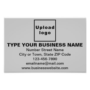 Business Brand on Grey Rectangle Photo Print