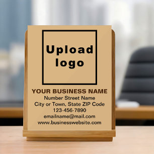 Business Brand on Light Brown Acrylic Sign
