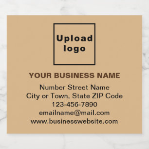 Business Brand on Light Brown Liquor Bottle Label