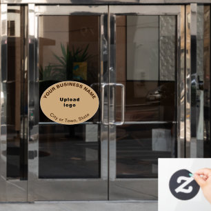 Business Brand on Light Brown Oval Shape
