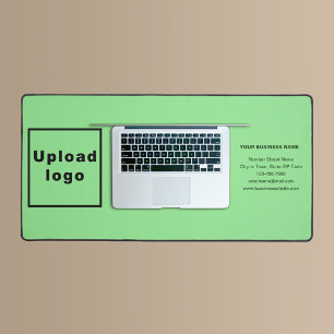 Business Brand on Light Green Desk Mat