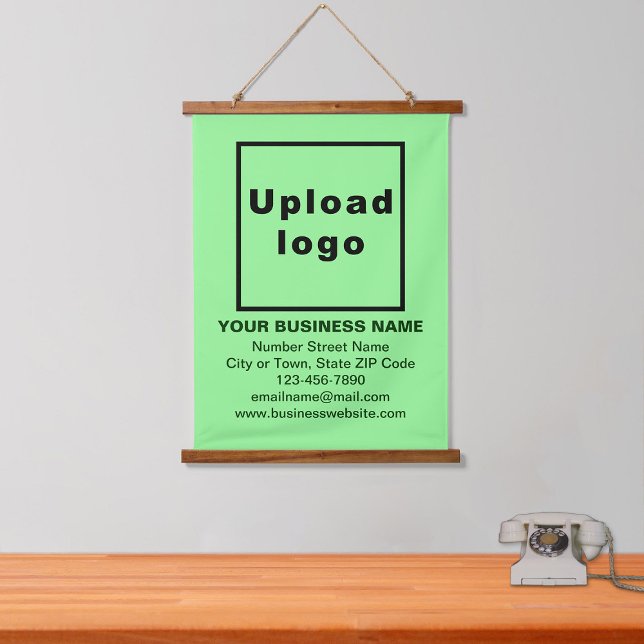 Business Brand on Light Green Hanging Tapestry (Creator Uploaded)