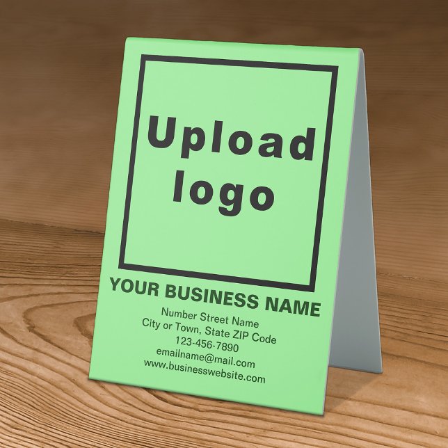 Business Brand on Light Green Table Sign (Creator Uploaded)