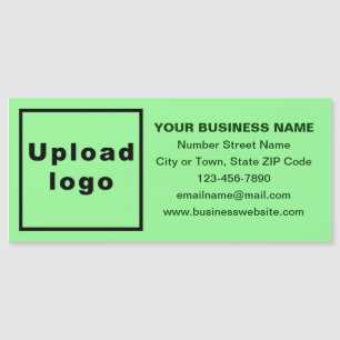 Business Brand on Long Light Green Magnetic Card