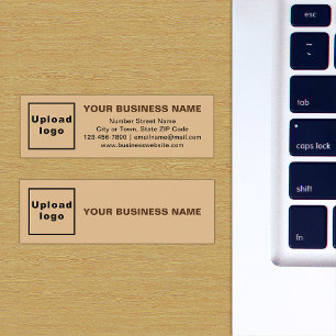 Business Brand on Mini Size Light Brown Card