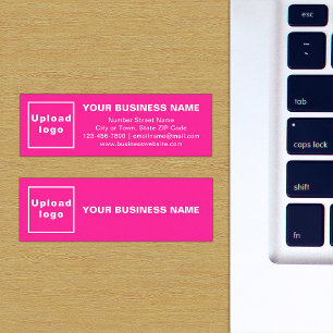 Business Brand on Mini Size Pink Card