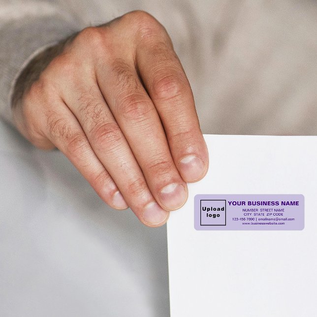 Business Brand on Monochrome Purple Return Address Label (Monochrome purple return address label with your business brand)