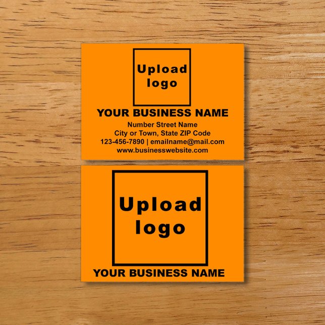 Business Brand on Orange Colour Calling Card (Creator Uploaded)