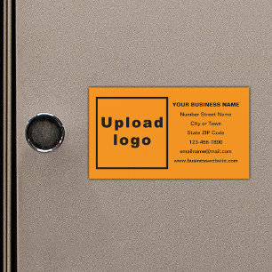 Business Brand on Orange Colour Magnetic Card