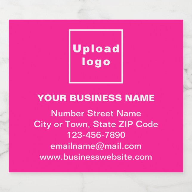 Business Brand on Pink Beer Bottle Label (Single Label)