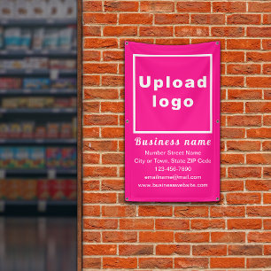 Business Brand on Pink Portrait Banner