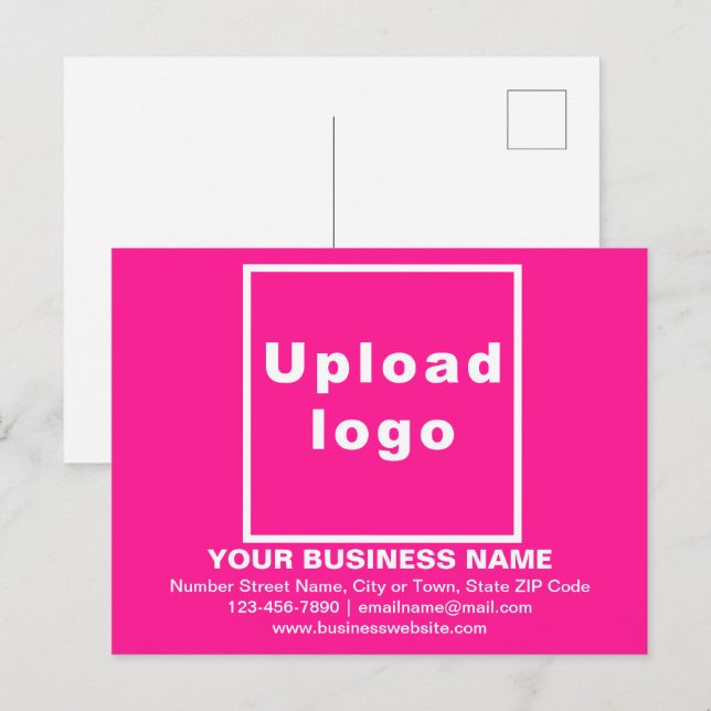 Business Brand on Pink Postcard (Front/Back)