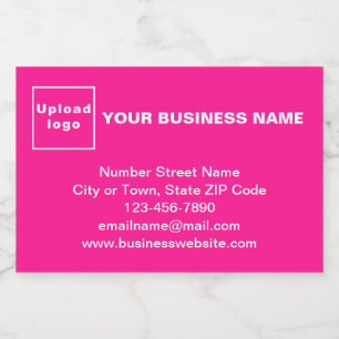 Business Brand on Pink Rectangle Food Label