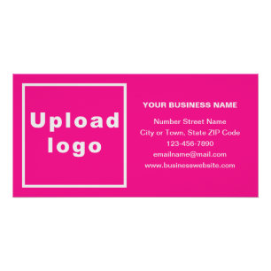 Business Brand on Pink Rectangle Glossy Poster