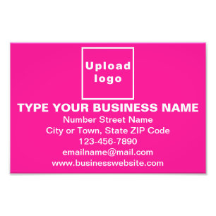Business Brand on Pink Rectangle Photo Print