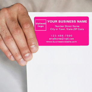 Business Brand on Pink Shipping Label