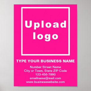 Business Brand on Pink Small Poster