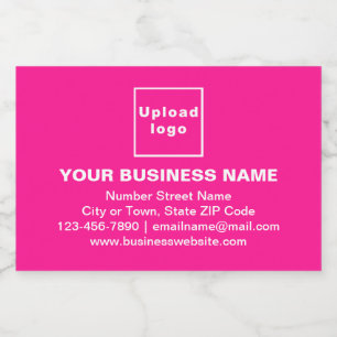 Business Brand on Pink Small Size Liquor Bottle Label