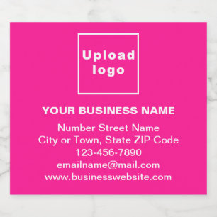Business Brand on Pink Sparkling Wine Bottle Label
