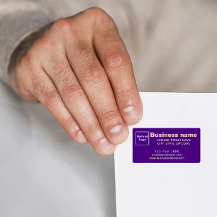 Business Brand on Purple Address Label