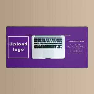 Business Brand on Purple Desk Mat