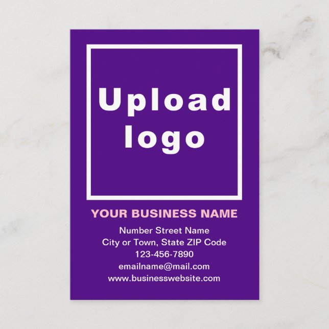 Business Brand on Purple Flat Card (Front)