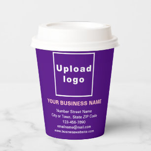 Business Brand on Purple Paper Cup