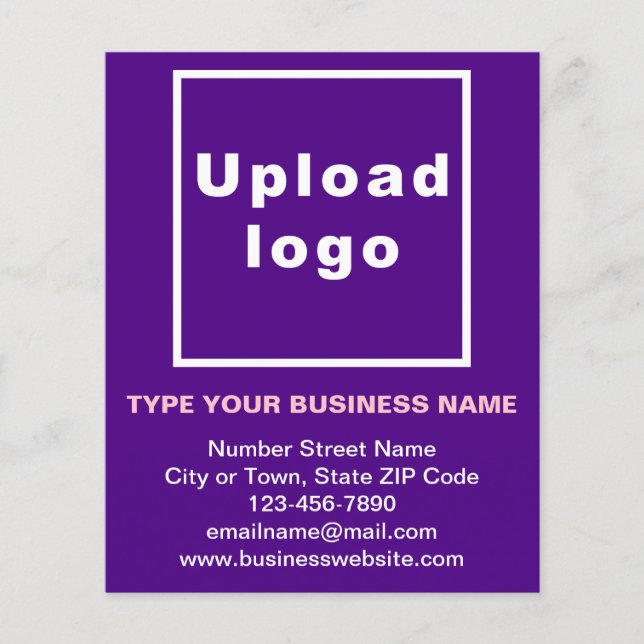 Business Brand on Purple Paper Sheet  (Front)