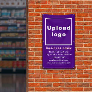 Business Brand on Purple Portrait Banner