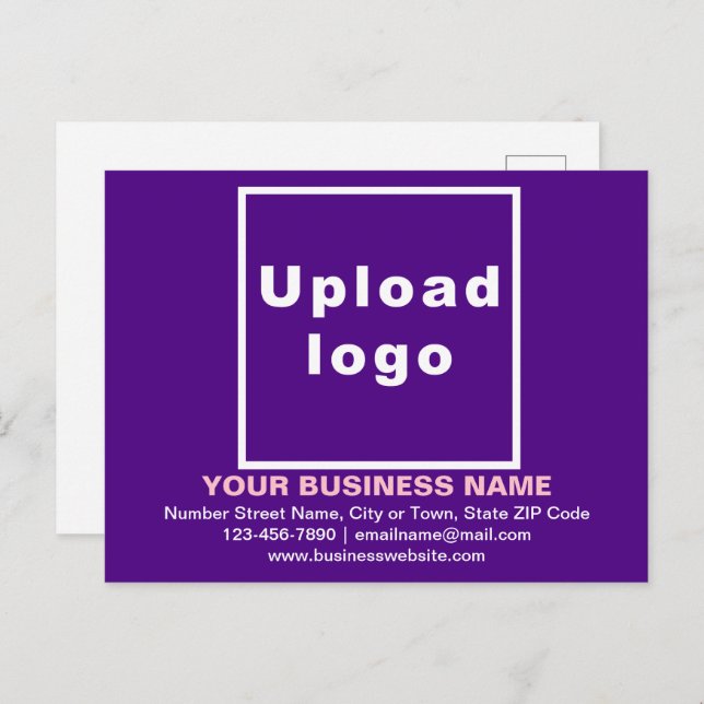 Business Brand on Purple Postcard (Front/Back)