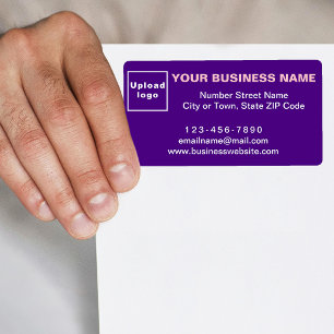 Business Brand on Purple Shipping Label