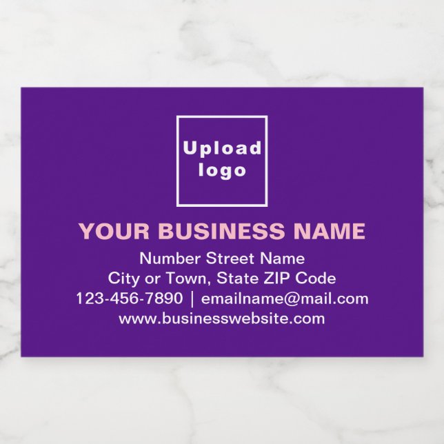 Business Brand on Purple Small Size Liquor Bottle Label (Single Label)