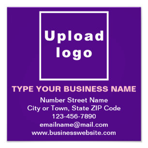 Business Brand on Purple Square Photo Print