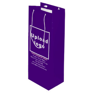 Business Brand on Purple Wine Gift Bag