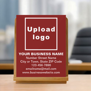 Business Brand on Red Acrylic Sign
