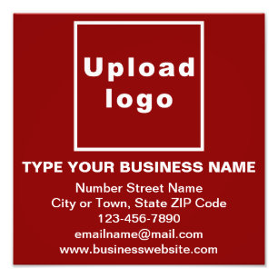 Business Brand on Red Square Photo Print