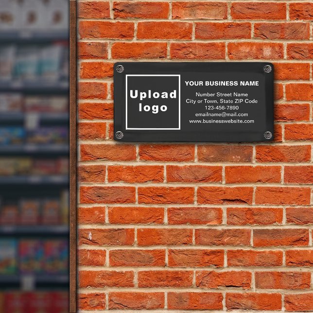 Business Brand on Small Black Banner (Small black banner with your business brand)