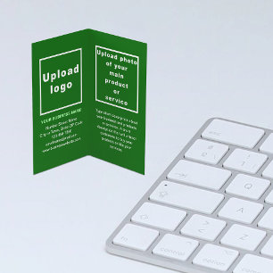 Business Brand on Small Green Folded Card