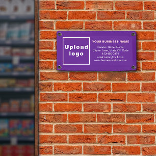Business Brand on Small Purple Banner