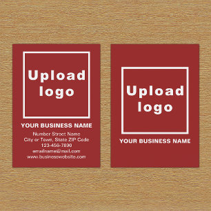Business Brand on Small Red Portrait Card