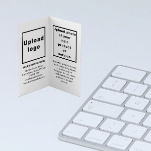 Business Brand on Small White Folded Card