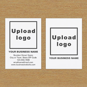 Business Brand on Small White Portrait Card